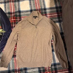 Banana Republic Men's Tan Zip-Up Sweater